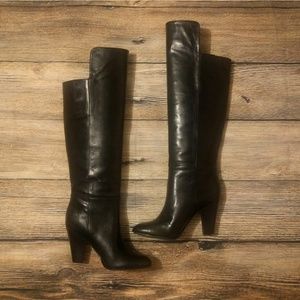 NINE WEST Leather Riding Boot